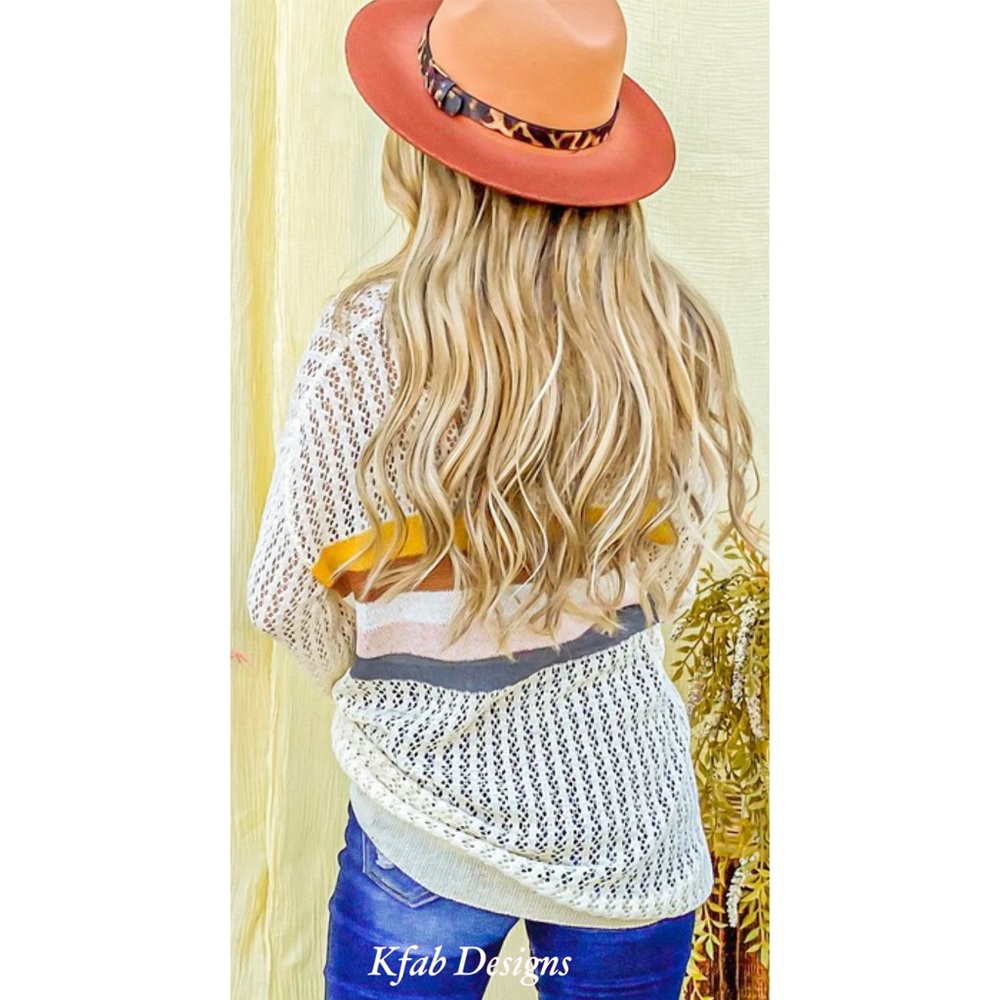❤️LAST! Color Block Striped Lightweight Sweater! Perfect for transition! - Picture 6 of 10